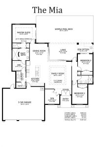 Mia 3 Bedroom Model Home Floorplan