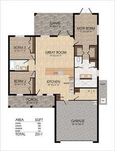 The Ashton 2 3 Bedroom Model Home Floorplan
