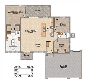 Mary Jo 3 Bedroom Model Home In Southwest Florida Floorplan
